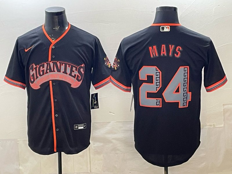 2026 Men Nike San Francisco Giants #24 Mays black Game MLB Jersey 0404001